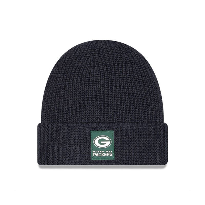 Green Bay Packers Navy Cuffed Knit Beanie - New Era - 