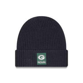 Green Bay Packers Navy Cuffed Knit Beanie - New Era - 