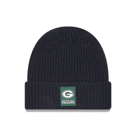 Green Bay Packers Navy Cuffed Knit Beanie - New Era - 