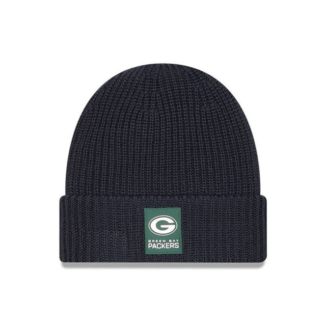 Green Bay Packers Navy Cuffed Knit Beanie - New Era - 