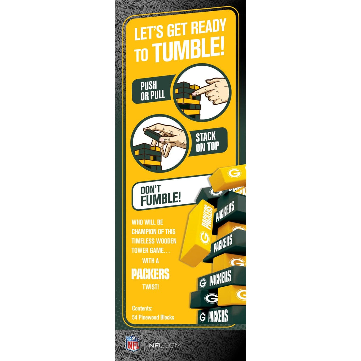 Green Bay Packers Tumble Tower - MasterPieces Puzzle Company INC - 705988017063