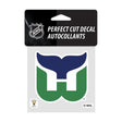 Hartford Whalers Throwback Logo 4x4 Perfect Cut Decal - Wincraft - 3210314