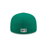 Hartford Yard Goats Green Goat Head Fitted Hat - New Era - 