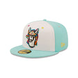 Hickory Crawdads Llamas de Hickory Copa de la Diversión 2022 Mint 59FIFTY Fitted Hat - New Era - 230403422301