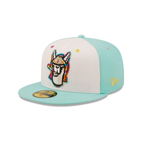 Hickory Crawdads Llamas de Hickory Copa de la Diversión 2022 Mint 59FIFTY Fitted Hat - New Era - 230403422301