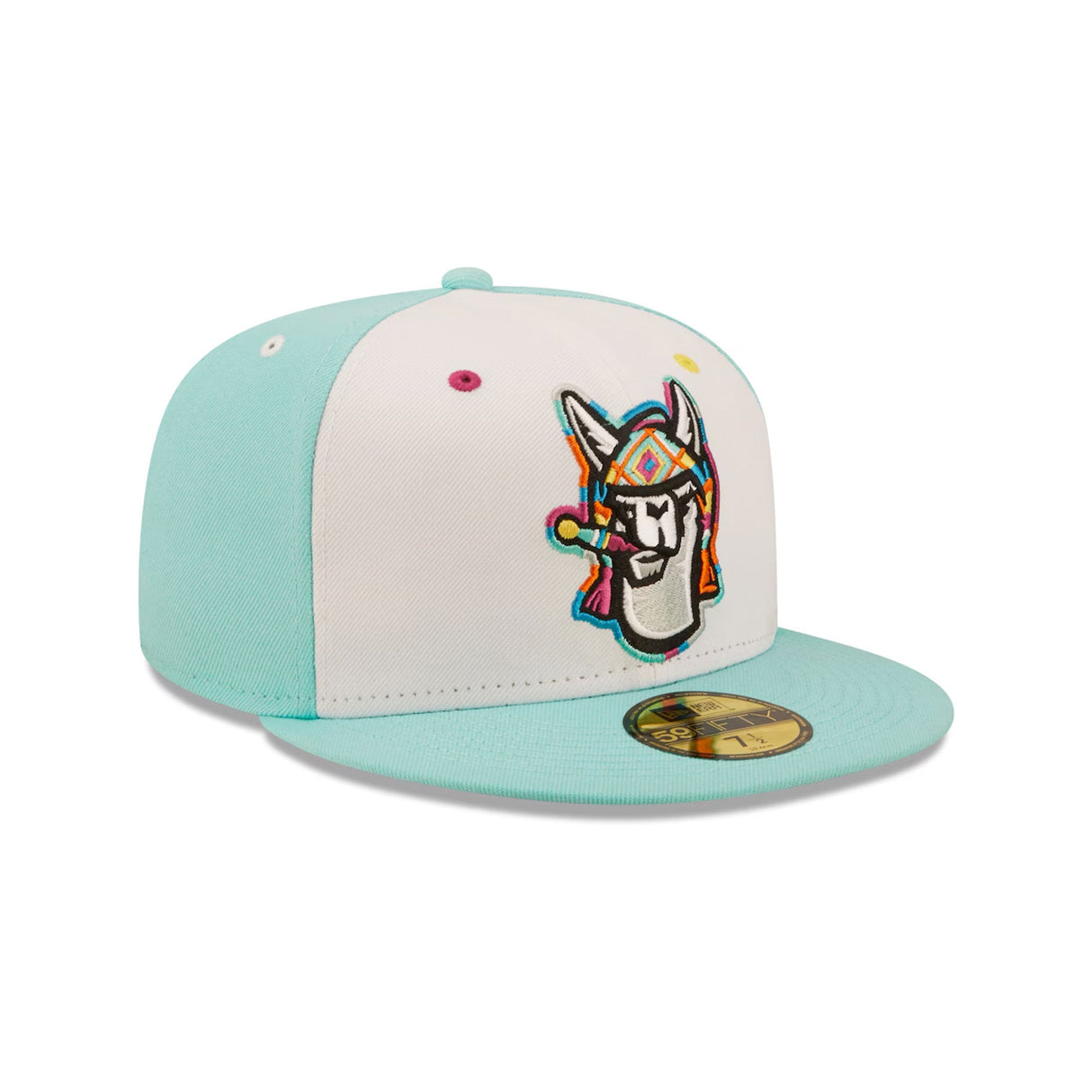 Hickory Crawdads Llamas de Hickory Copa de la Diversión 2022 Mint 59FIFTY Fitted Hat - New Era - 230403422301