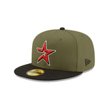 Houston Astros 2005 World Series Patch Olive & Black "Field Issue" 59FIFTY Fitted Hat - New Era - 