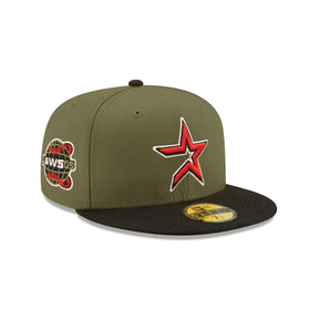 Houston Astros 2005 World Series Patch Olive & Black "Field Issue" 59FIFTY Fitted Hat - New Era - 