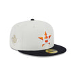 Houston Astros 2017 World Series Side Patch Cream & Navy 59FIFTY Fitted Hat - New Era - 23330440301