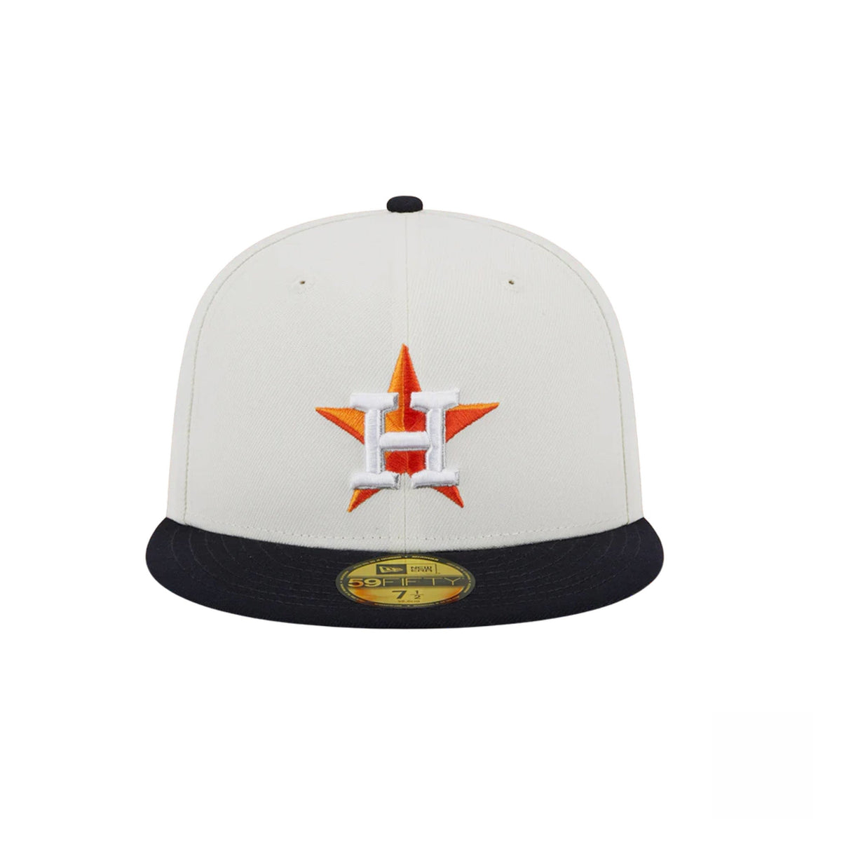 Houston Astros 2017 World Series Side Patch Cream & Navy 59FIFTY Fitted Hat - New Era - 23330440301