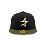 Houston Astros 35th Anniversary Patch Black & Olive "Inverse Field Issue" 59FIFTY Fitted Hat - New Era - 