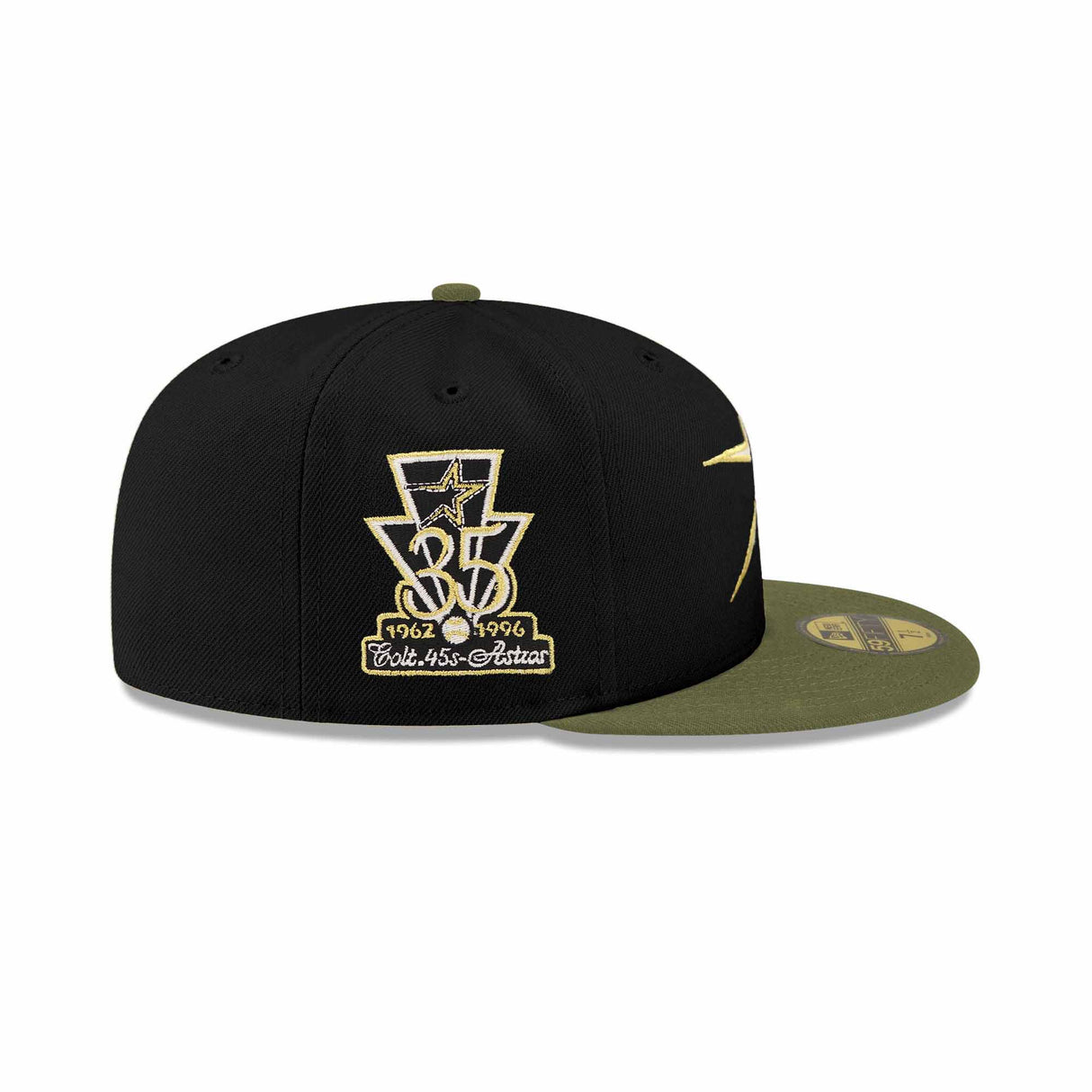 Houston Astros 35th Anniversary Patch Black & Olive "Inverse Field Issue" 59FIFTY Fitted Hat - New Era - 