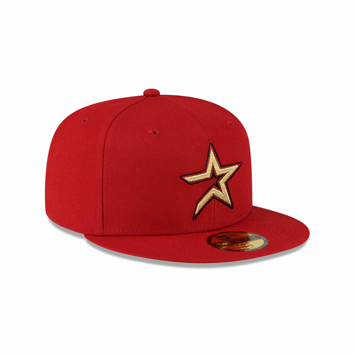 Houston Astros Alt Metallic Gold Star Red 59FIFTY Fitted Hat - New Era - 