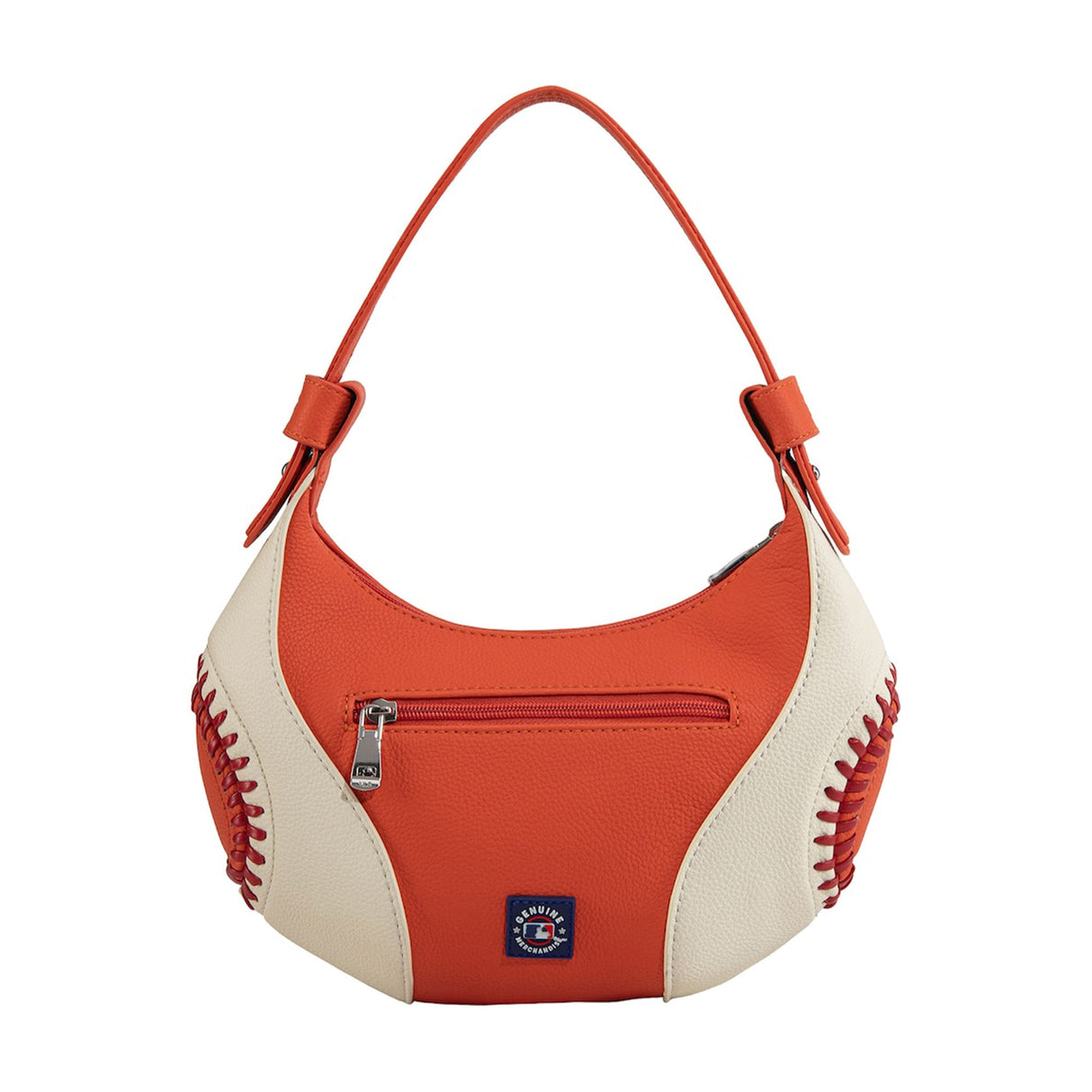 Houston Astros Baseball Stitch Orange Hobo Shoulder Bag - Montana West - 221102403