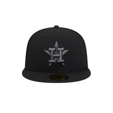 Houston Astros Basic Black & Graphite Logo 59FIFTY Fitted Hat - New Era - 23863540301