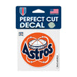 Houston Astros Cooperstown Collection Retro Logo 4x4 Perfect Cut Decal - Wincraft - 3210403