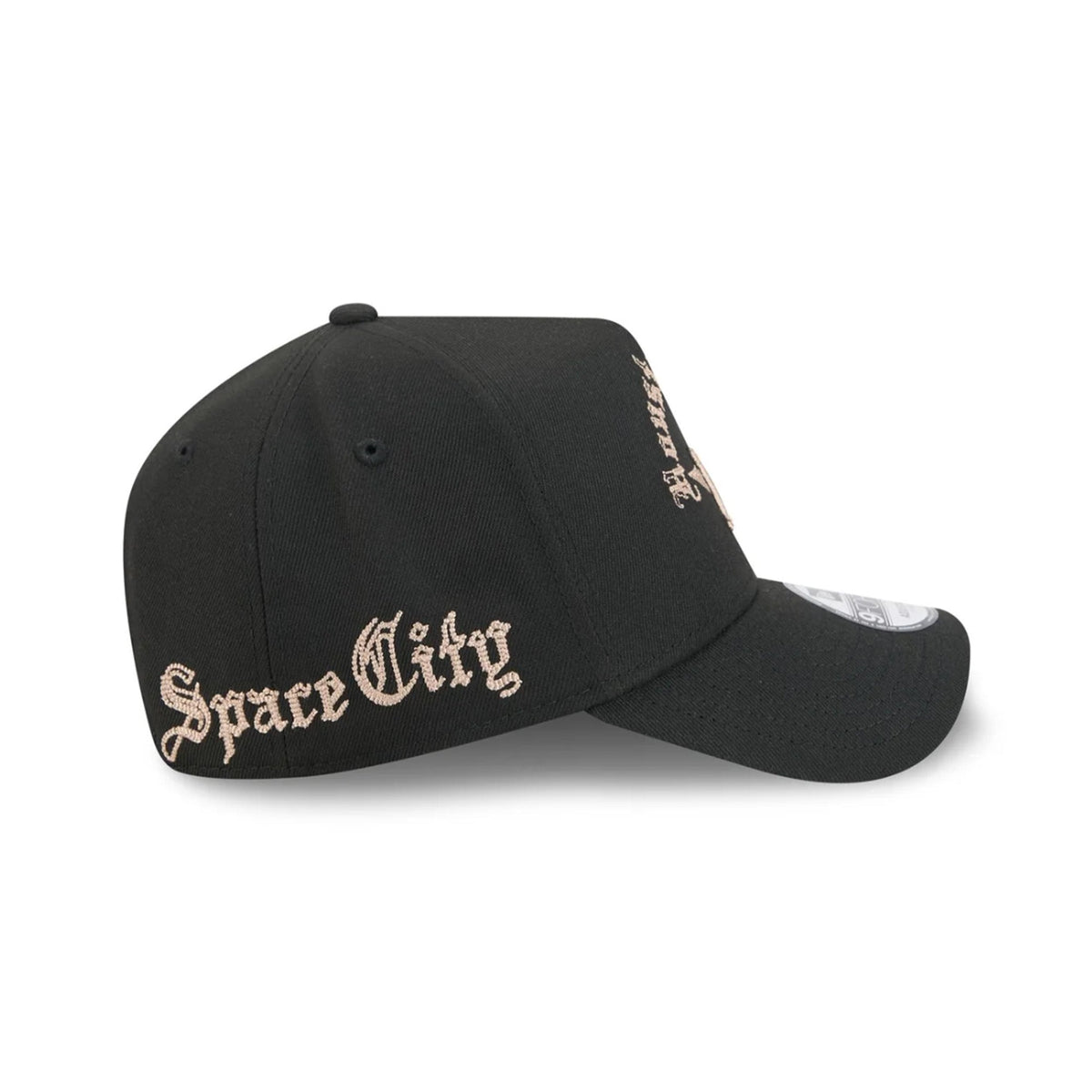 Houston Astros Gothic Lettering Black 9FORTY A-Frame Snapback Hat - New Era - 230144403