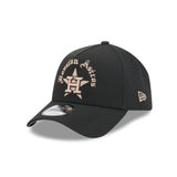 Houston Astros Gothic Lettering Black 9FORTY A-Frame Snapback Hat - New Era - 230144403
