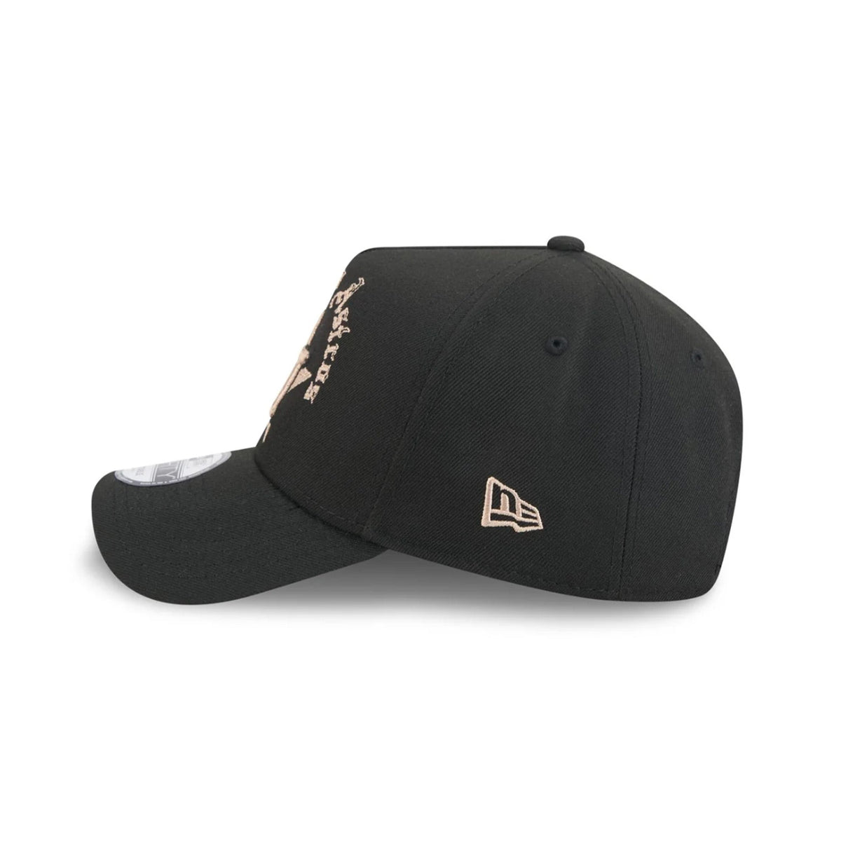 Houston Astros Gothic Lettering Black 9FORTY A-Frame Snapback Hat - New Era - 230144403