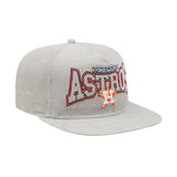 Houston Astros Gray Corduroy New Era Golfer Snapback Hat - New Era - 