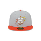 Houston Astros Gray Orange Orbit Logo 59FIFTY Fitted Hat - New Era - 23334740301