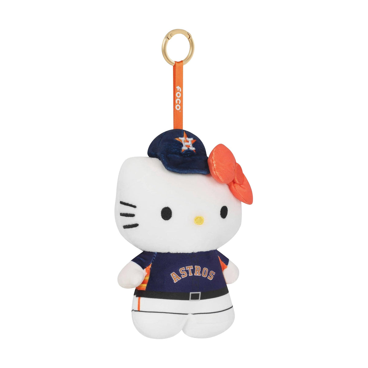 Houston Astros Hello Kitty 7" Plush Bag Charm Keychain - FOCO - 15021403