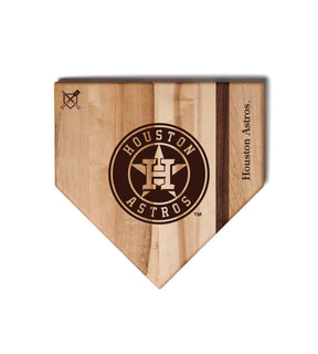 Houston Astros Home Plate Cutting Boards | Multiple Sizes | Multiple Designs - Baseball BBQ - 
