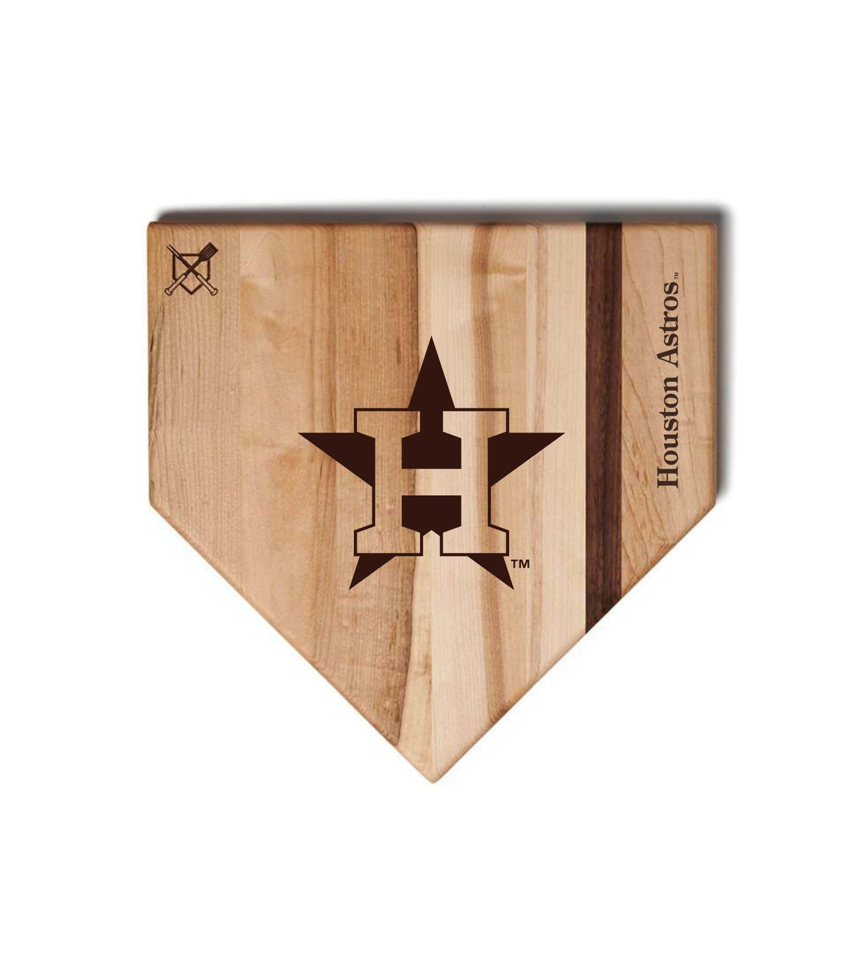 Houston Astros Home Plate Cutting Boards | Multiple Sizes | Multiple Designs - Baseball BBQ - 