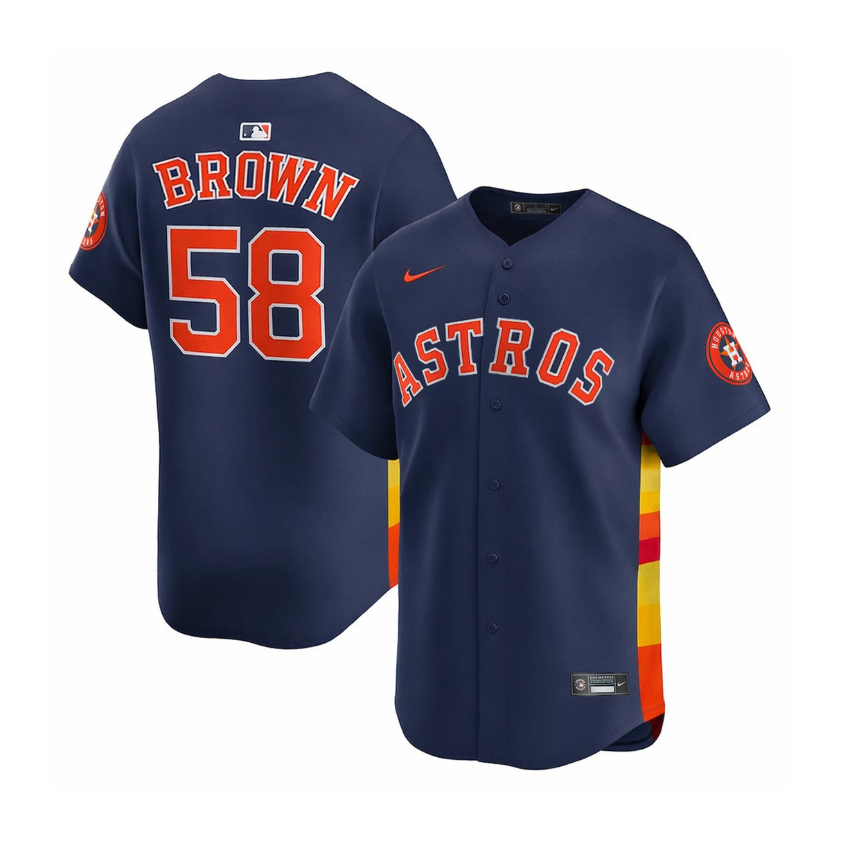 Houston Astros Hunter Brown 58 Alternate Navy Limited Jersey - Nike - 235901403117