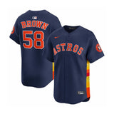 Houston Astros Hunter Brown 58 Alternate Navy Limited Jersey - Nike - 235901403117
