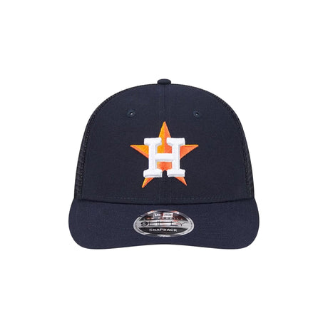 Houston Astros Logo Navy Low Profile 9FIFTY Trucker Snapback Hat - New Era - 23010140302