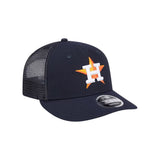 Houston Astros Logo Navy Low Profile 9FIFTY Trucker Snapback Hat - New Era - 23010140302