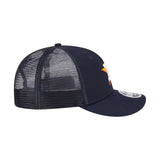 Houston Astros Logo Navy Low Profile 9FIFTY Trucker Snapback Hat - New Era - 23010140302