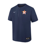Houston Astros Navy Quarter-Zip Short Sleeve Windshirt - Nike - 23410540301