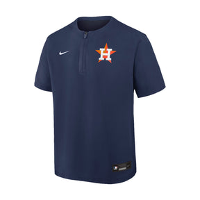 Houston Astros Navy Quarter-Zip Short Sleeve Windshirt - Nike - 23410540301