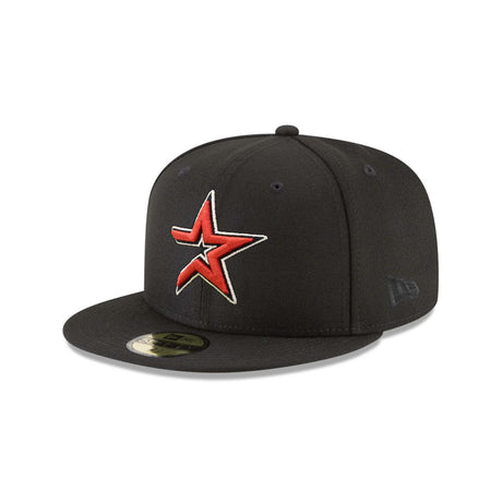 Houston Astros New Era Black with Red Broken Star Logo 59FIFTY Fitted Hat - New Era - 