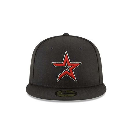 Houston Astros New Era Black with Red Broken Star Logo 59FIFTY Fitted Hat - New Era - 