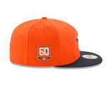 Houston Astros Orange/Navy 59FIFTY 60th Anniversary Side Patch Fitted Hat - New Era - 