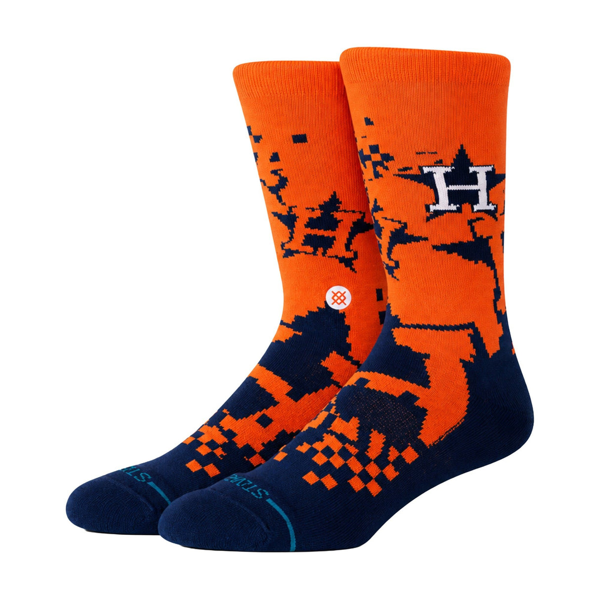Houston Astros Pixel Orange Crew Socks - Stance - 281403401