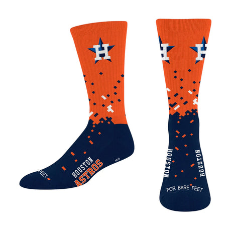 Houston Astros Spray Zone Crew Socks - For Bare Feet - 