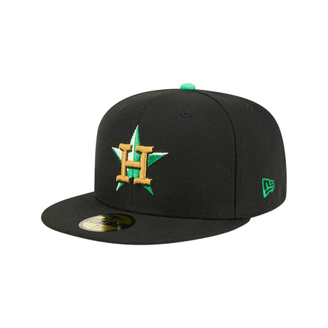 Houston Astros St. Patrick's Day 2026 Black 59FIFTY Fitted Hat - New Era - 238622240301