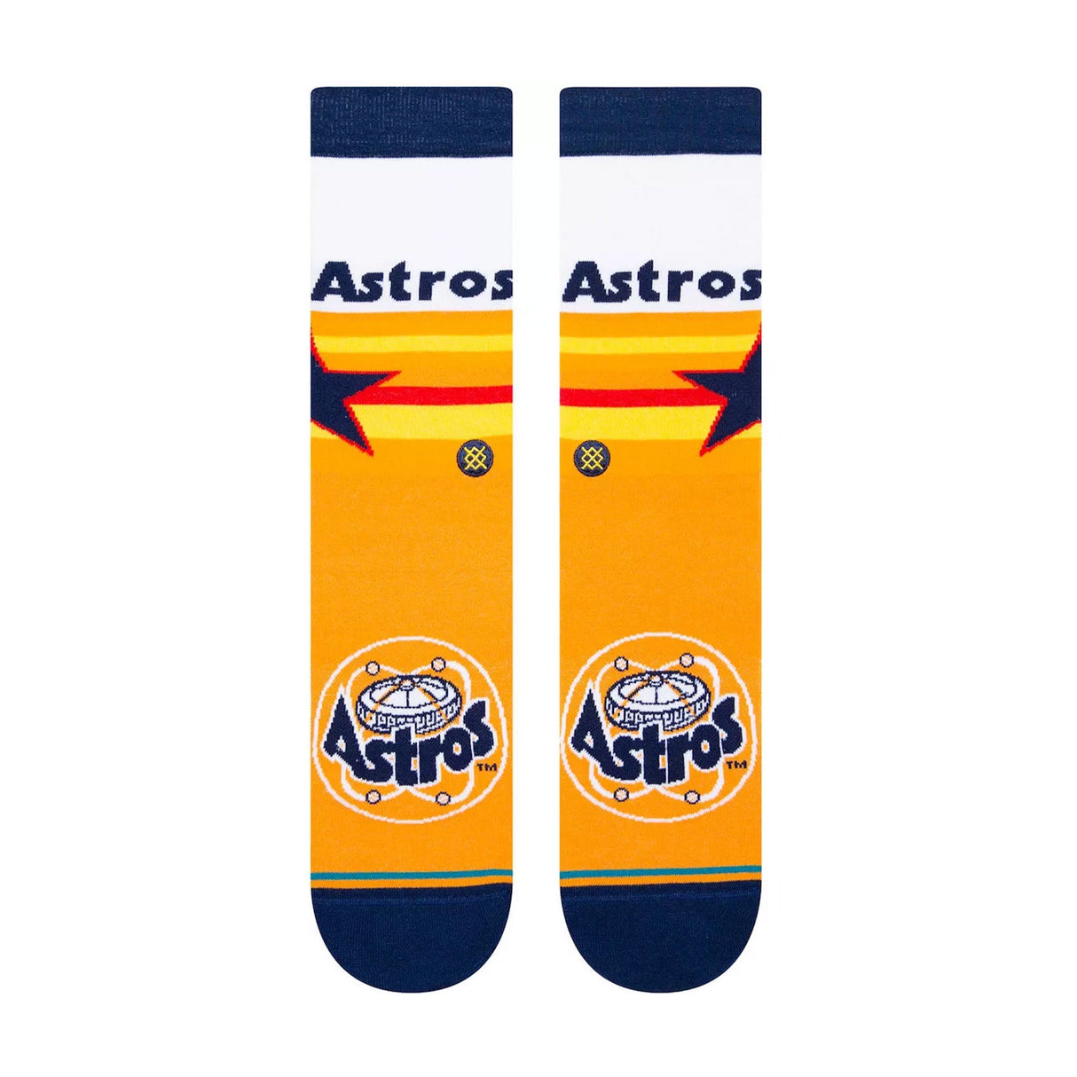 Houston Astros Stance On Field Astrodome Orange Crew Socks - Stance - 28140240299