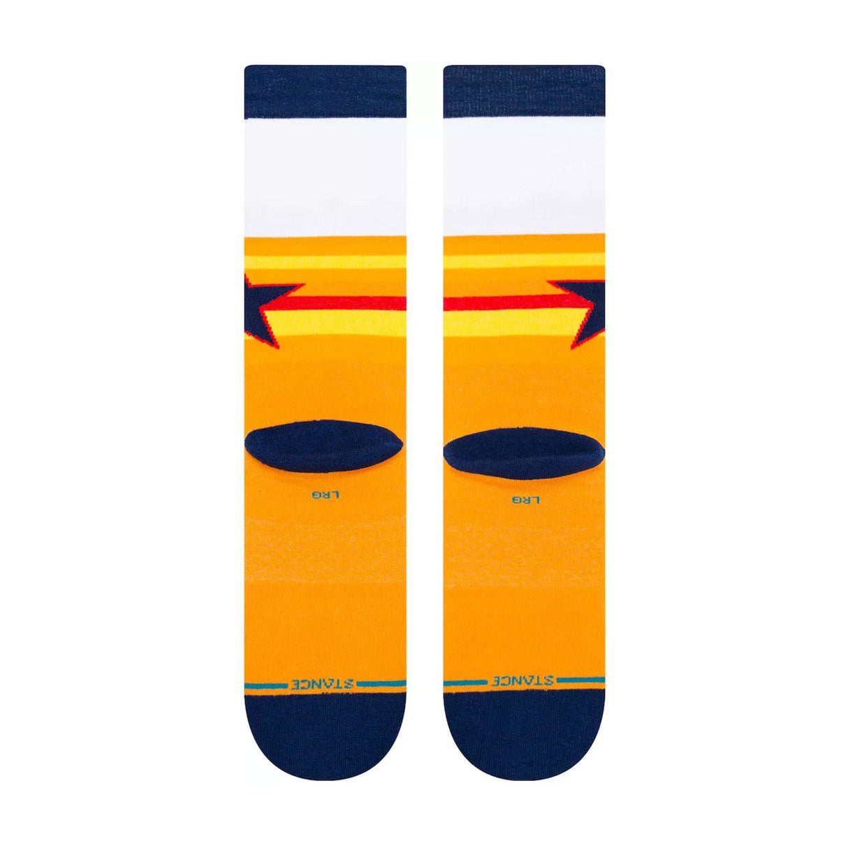 Houston Astros Stance On Field Astrodome Orange Crew Socks - Stance - 28140240299
