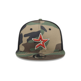 Houston Astros Woodland Camo 9FIFTY Snapback Trucker Hat - New Era - 23012640302