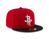 Houston Rockets Red/Black Two Tone 59FIFTY Fitted Hat - New Era - 