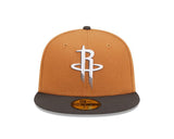 Houston Rockets Tan/Gray Two Tone 59FIFTY Fitted Hat - New Era - 