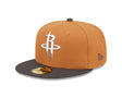 Houston Rockets Tan/Gray Two Tone 59FIFTY Fitted Hat - New Era - 