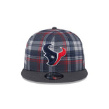 Houston Texans 2024 Sideline Statement Plaid 9FIFTY Snapback Hat - New Era - 23950913202