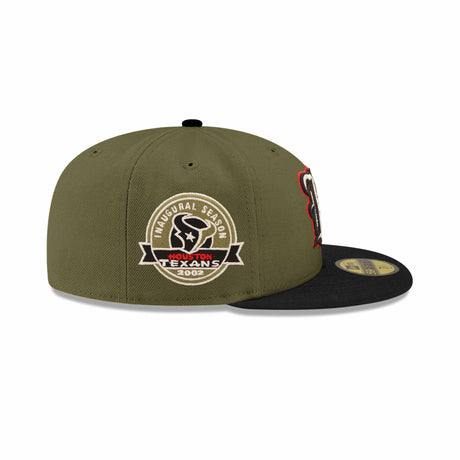 Houston texans Inaugural Season Patch Olive & Black "Field Issue" 59FIFTY Fitted Hat - New Era - 