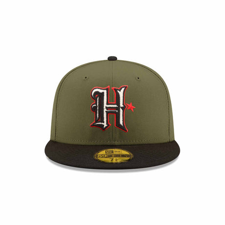 Houston texans Inaugural Season Patch Olive & Black "Field Issue" 59FIFTY Fitted Hat - New Era - 